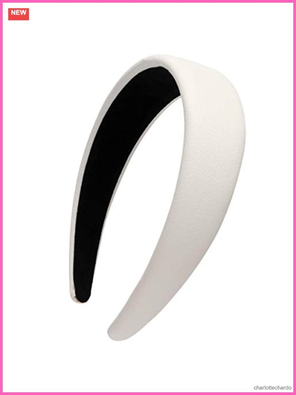 1.7 Inch Wide Padded PU Leather Hard Headband Non-Slip Hair Accessory